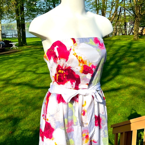 Banana Republic abstract strapless dress 8 - Picture 3 of 12